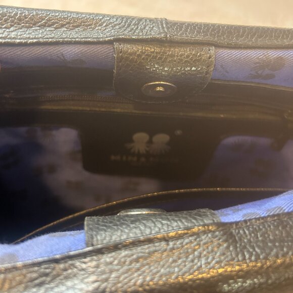 Min & Mon Creatures of the Future Black Leather Crossbody Handbag - Picture 5 of 6